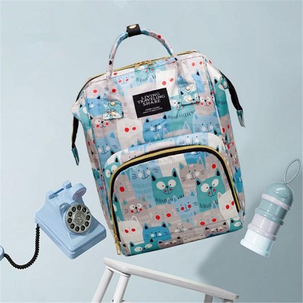 Big Mom Backpack Travel Bag Backpacks Big Pockets Cartoon Diaper Backpack Baby Changing Bag Maternity Nappy Mommy