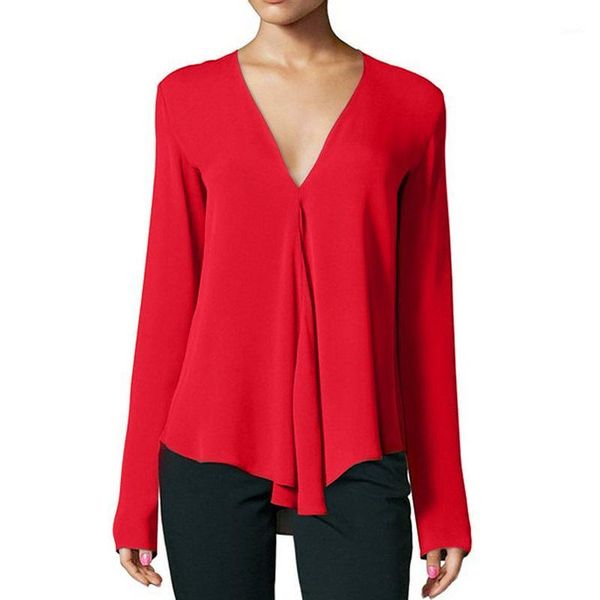 2019 new autumn women's blouses casual fashion v-neck long sleeve shirts large size solid color chiffon shirts s-6xl1, White
2019 new autumn women's blouses casual fashion v-neck long sleeve shirts large size solid color chiffon shirts s-6xl1, White