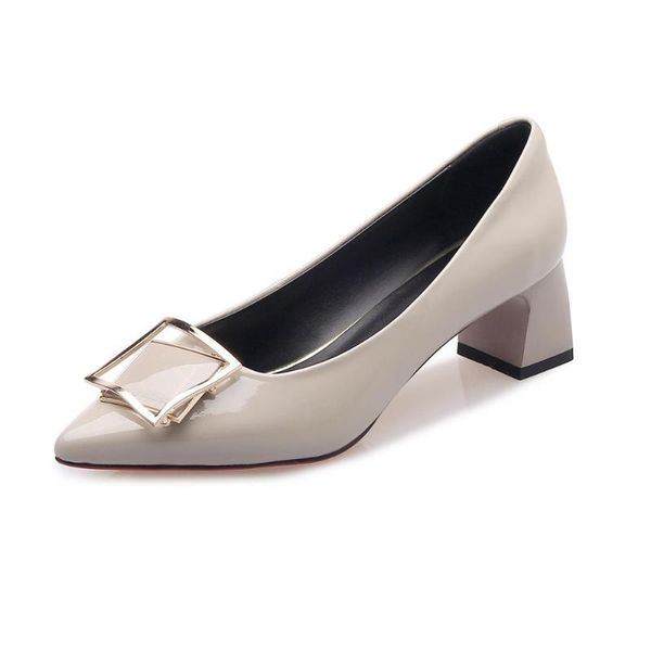 lmyom brand genuine leather metallic square buckle patent women's new korean version pointed toe shallow single-shoe wome, Black
lmyom brand genuine leather metallic square buckle patent women's new korean version pointed toe shallow single-shoe wome, Black