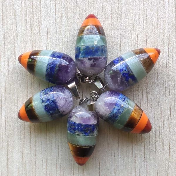 rainbow 7 chakra charms layered natural amethyst tiger eye stone circular cone shape pendant for jewelry making, Bronze;silver
rainbow 7 chakra charms layered natural amethyst tiger eye stone circular cone shape pendant for jewelry making, Bronze;silver