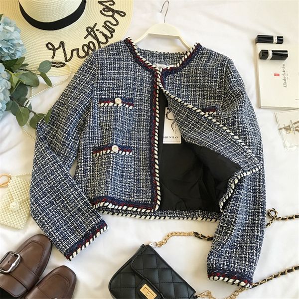 2021 elegant tweed jackets new fall woven wool contrast short blue suit female jacket 6js1, Black;brown
2021 elegant tweed jackets new fall woven wool contrast short blue suit female jacket 6js1, Black;brown