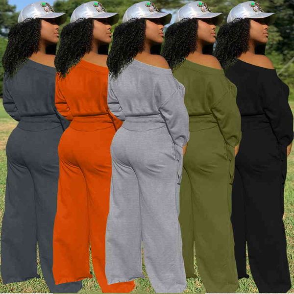 women's tracksuits off collar outfit women tracksuit shouler sweater suit plus size sport wear jogging sportwear set solid color casual, Gray
women's tracksuits off collar outfit women tracksuit shouler sweater suit plus size sport wear jogging sportwear set solid color casual, Gray
