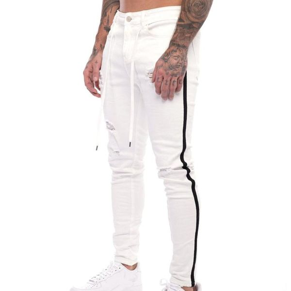 trendy men skinny jeans biker destroyed frayed fit denim ripped denim pants side stripe pencil pants hip hop streetwear, Black
trendy men skinny jeans biker destroyed frayed fit denim ripped denim pants side stripe pencil pants hip hop streetwear, Black