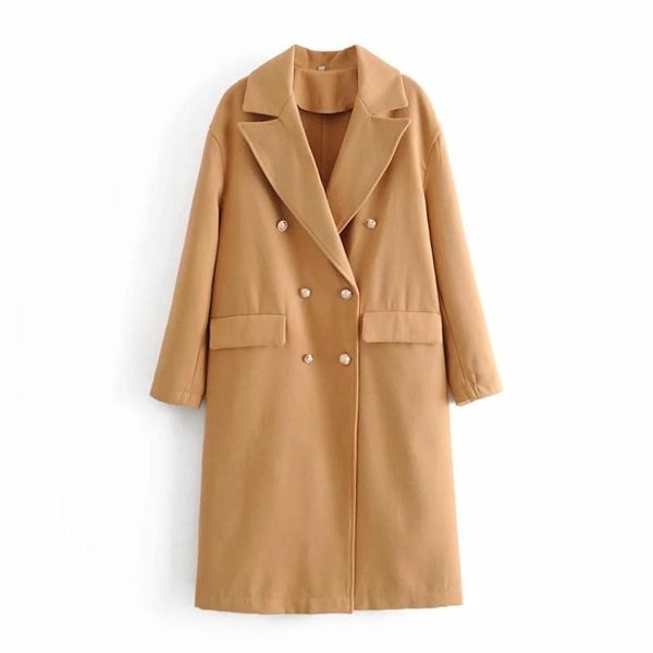 women's wool & blends 2021 winter women coat long jackets double-breasted metallic button warm thicken casual fashion high street coats, Black
women's wool & blends 2021 winter women coat long jackets double-breasted metallic button warm thicken casual fashion high street coats, Black
