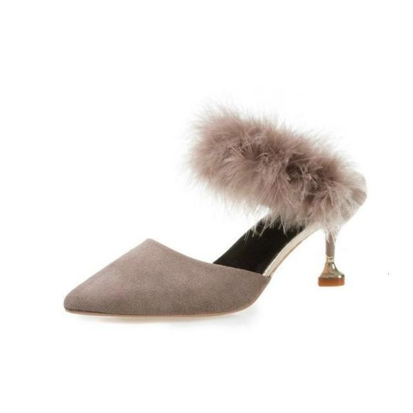 fashion new flock thin heels fur mules high heels pointed toe zapatos de mujer women ladies shoes sapato feminino stiletto, Black
fashion new flock thin heels fur mules high heels pointed toe zapatos de mujer women ladies shoes sapato feminino stiletto, Black