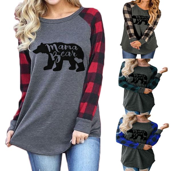 women designer christmas mama bear print sweatshirts autumn winter shirt long sleeve blouse round neck womens pullover t shirts, Black
women designer christmas mama bear print sweatshirts autumn winter shirt long sleeve blouse round neck womens pullover t shirts, Black