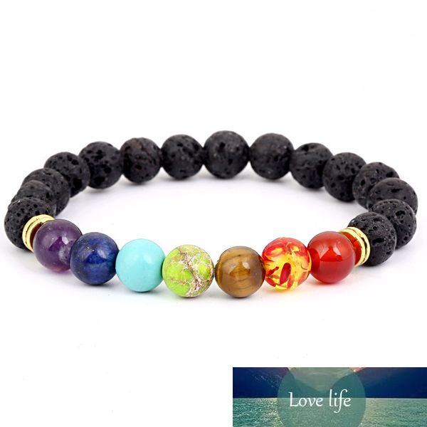 sumeng new fashion style 7 chakra healing beaded bracelet natural lava stone diffuser bracelet jewelry friend, Black
sumeng new fashion style 7 chakra healing beaded bracelet natural lava stone diffuser bracelet jewelry friend, Black