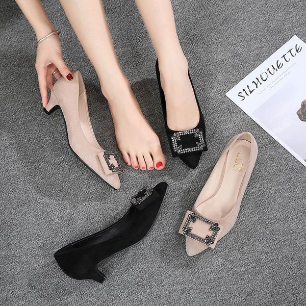 2020 new women pumps square high heels thick solid color imitation leather buckle rhinestone single shoes, Black
2020 new women pumps square high heels thick solid color imitation leather buckle rhinestone single shoes, Black