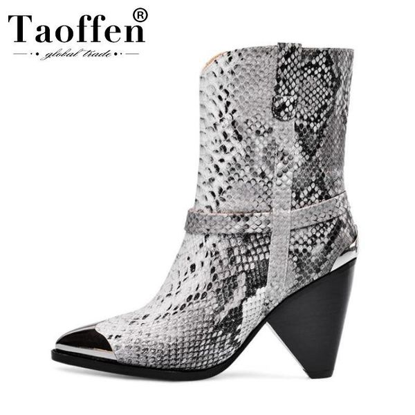 boots taoffen women real leather mid calf for pointed toe footwear winter snakeskin pattern size 33-43, Black
boots taoffen women real leather mid calf for pointed toe footwear winter snakeskin pattern size 33-43, Black