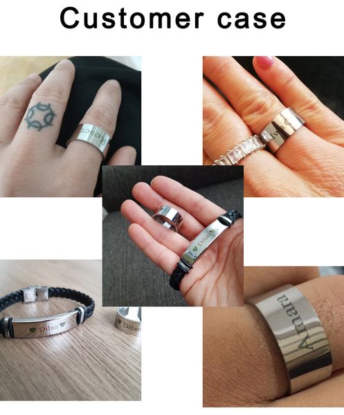 fashion custom name engrave leather bangle & customize stainless steel bracelets for women men id bracelet jewelry, Black
fashion custom name engrave leather bangle & customize stainless steel bracelets for women men id bracelet jewelry, Black