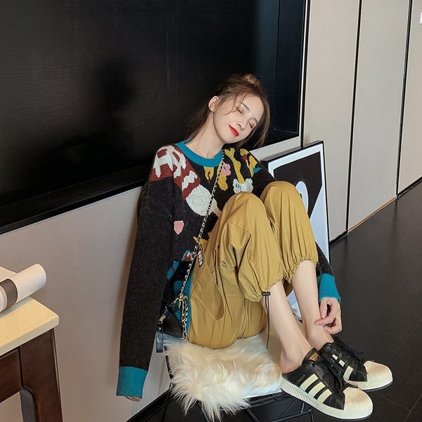 women's sweater languid style korean version loose autumn 2020 new cocoon knitwear sweater knitted sweatertype knitwear foreign style g, White;black
women's sweater languid style korean version loose autumn 2020 new cocoon knitwear sweater knitted sweatertype knitwear foreign style g, White;black
