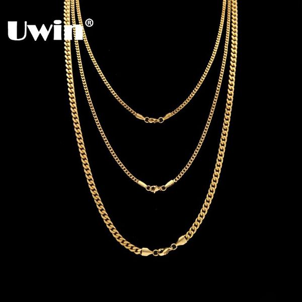 uwin stainless steel necklace cuban link chain gold&steel 3mm&5mm hiphop fashion jewelry wholesale, Silver
uwin stainless steel necklace cuban link chain gold&steel 3mm&5mm hiphop fashion jewelry wholesale, Silver