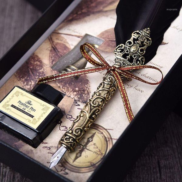 vintage handmade feather quill dip fountain pen with ink nibs english calligraphy writing stationery wedding gift1
vintage handmade feather quill dip fountain pen with ink nibs english calligraphy writing stationery wedding gift1
