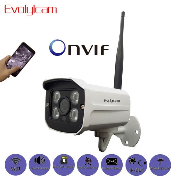 

evolylcam wireless hd 720p 1mp/ 960p 1.3mp/ 1080p 2mp micro sd/tf card slot audio ip camera wifi p2p onvif security cctv camera