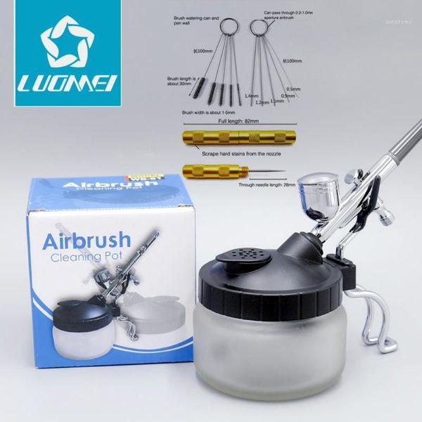 0.2/ 0.3/0.5mm airbrush cleaning pot glass air brush holder clean paint jar bottle spray gun wash tools needle nozzle brush set1
0.2/ 0.3/0.5mm airbrush cleaning pot glass air brush holder clean paint jar bottle spray gun wash tools needle nozzle brush set1