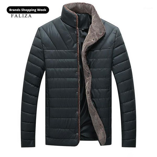 faliza men parka coat winter fleece jackets coat men warm cotton-padded outwear casual windbreak thick parkas stand collar my0081, Black
faliza men parka coat winter fleece jackets coat men warm cotton-padded outwear casual windbreak thick parkas stand collar my0081, Black