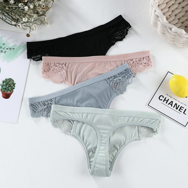 3pcs women's cotton g-string thongs panties solid lace underwear women briefs lingerie under ladies low rise intimates, Black;pink
3pcs women's cotton g-string thongs panties solid lace underwear women briefs lingerie under ladies low rise intimates, Black;pink