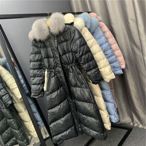 women's down & parkas 2021 winter women large real fur collar hooded jacket female waterproof white duck long coat slim parka m122, Black
women's down & parkas 2021 winter women large real fur collar hooded jacket female waterproof white duck long coat slim parka m122, Black