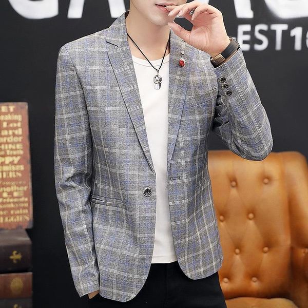 2020 spring clothing men plaid small suit korean-style slim fit autumn coat young men's trend suit casual single west1, White;black
2020 spring clothing men plaid small suit korean-style slim fit autumn coat young men's trend suit casual single west1, White;black