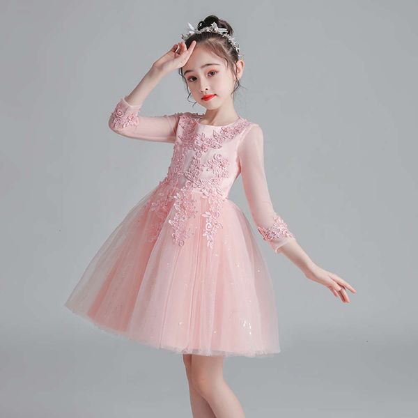 2020 girl's princs korean new long sve gauze pompous flower children's drs, Red;yellow
2020 girl's princs korean new long sve gauze pompous flower children's drs, Red;yellow