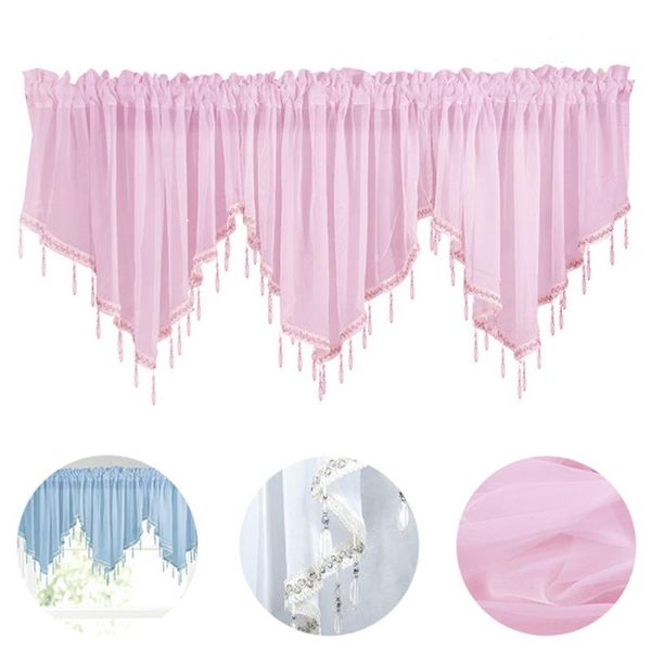 130x60cm solid polyester accessories easy install home decor breathable triangle short curtain drapery window beaded valance
130x60cm solid polyester accessories easy install home decor breathable triangle short curtain drapery window beaded valance