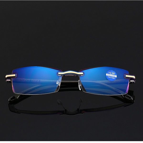 eyeglasses new blue high-end anti diamond trimming light frameless glasses man women reading glasses+1.0+1.5+2.0+2.5+3.0+3.5+4.0
eyeglasses new blue high-end anti diamond trimming light frameless glasses man women reading glasses+1.0+1.5+2.0+2.5+3.0+3.5+4.0
