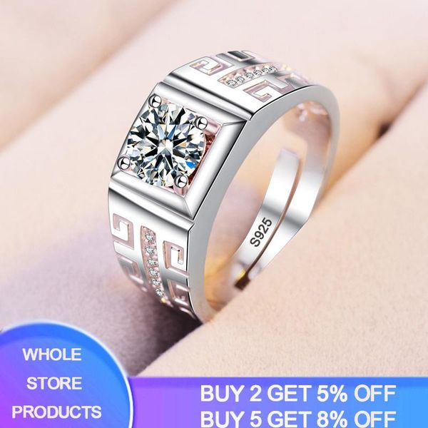yanhui luxury 100% 925 sterling silver rings for men women size 18mm adjustable 8mm cubic zircon opening rings personality r201, Golden;silver
yanhui luxury 100% 925 sterling silver rings for men women size 18mm adjustable 8mm cubic zircon opening rings personality r201, Golden;silver
