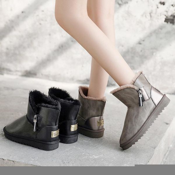 snow 2020 boots female fur one russian waterproof zipper gun gray bright leather cotton boots winter fashion female cotton, Black
snow 2020 boots female fur one russian waterproof zipper gun gray bright leather cotton boots winter fashion female cotton, Black