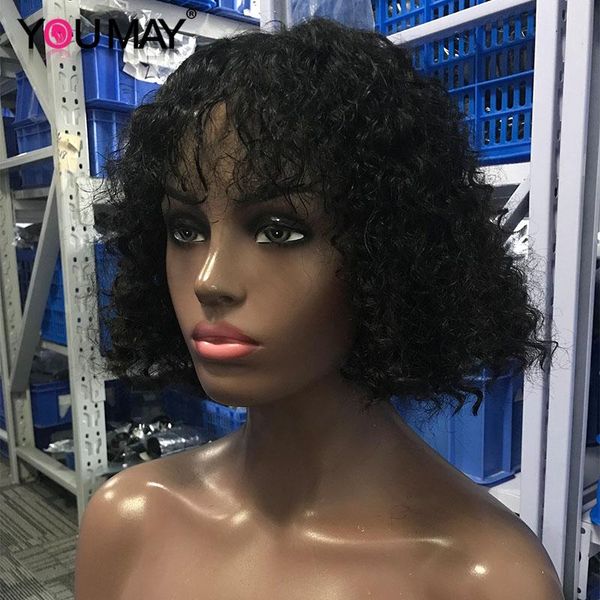 lace wigs curly human hair with bangs for women 180 density 13x4 bob front 4x4 closure you may remy, Black;brown
lace wigs curly human hair with bangs for women 180 density 13x4 bob front 4x4 closure you may remy, Black;brown