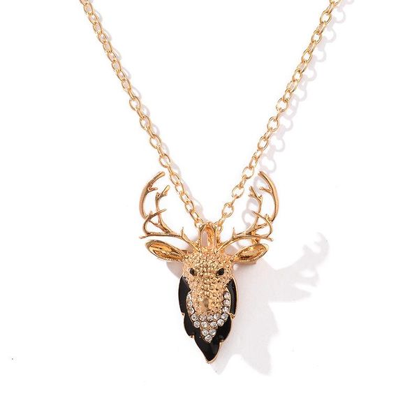 ladies in europe and the united states christmas elk necklace double-purpose alloy electroplating color retention, Silver
ladies in europe and the united states christmas elk necklace double-purpose alloy electroplating color retention, Silver