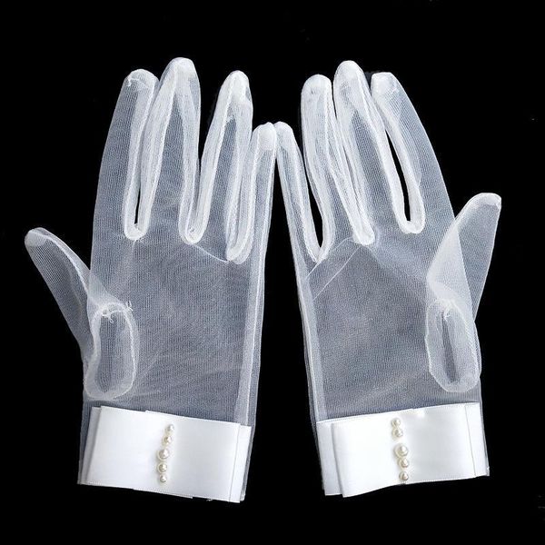 sheer tulle ladies elegant gloves women's wrist length bridal gloves with pearls for wedding dress transpare finger gloves st331 h sqcb, White
sheer tulle ladies elegant gloves women's wrist length bridal gloves with pearls for wedding dress transpare finger gloves st331 h sqcb, White