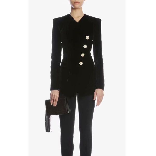 women's suits & blazers 11.6 2021 autumn winter v-neck single breasted slim collect waist velvet black blazer coat women, White;black
women's suits & blazers 11.6 2021 autumn winter v-neck single breasted slim collect waist velvet black blazer coat women, White;black