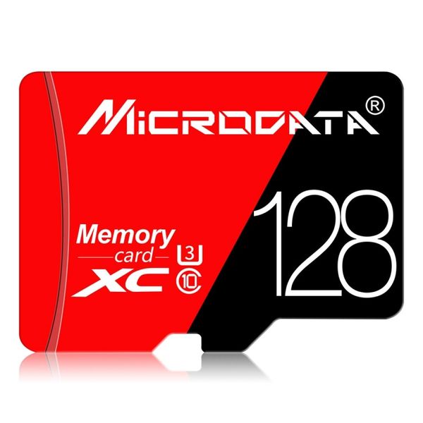 microdata 128gb high speed u3 red and black tf memory card