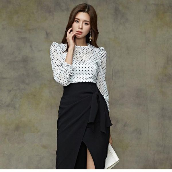 women's tracksuits s-xl plus size korean fashion streetwear two piece set for women print polka dot blouse and ruffle slim wrap skirt l, Gray
women's tracksuits s-xl plus size korean fashion streetwear two piece set for women print polka dot blouse and ruffle slim wrap skirt l, Gray