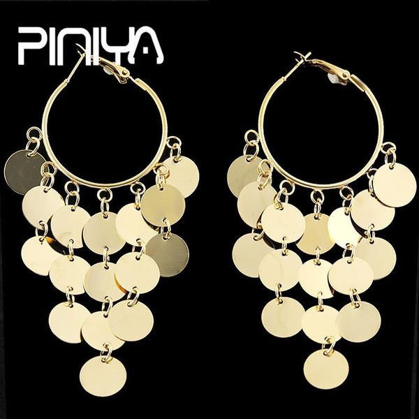 dangle & chandelier fashion tassel sequins big round coin earrings set for women crystal beads drop earring gold color statement jewelry, Silver
dangle & chandelier fashion tassel sequins big round coin earrings set for women crystal beads drop earring gold color statement jewelry, Silver