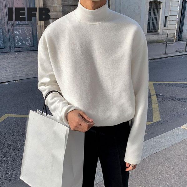 men's sweaters iefb wear autumn winter turtleneck knitted sweater korean style vintage personalized half high collar causal 9y3258, White;black
men's sweaters iefb wear autumn winter turtleneck knitted sweater korean style vintage personalized half high collar causal 9y3258, White;black