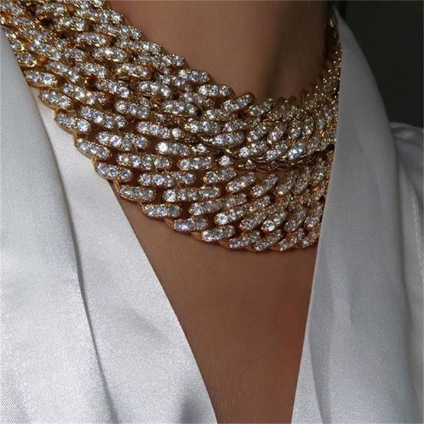 glaming hip hop bling iced out necklace cuban chain men gold statement new crystal rhinestone choker necklace women's jewelryq0115, Golden;silver
glaming hip hop bling iced out necklace cuban chain men gold statement new crystal rhinestone choker necklace women's jewelryq0115, Golden;silver