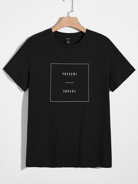 men letter graphic tee p2wu#, White;black
men letter graphic tee p2wu#, White;black