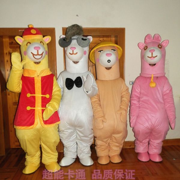 mascot costumes alpaca llama alpacos mascot costume cartoon character outfit fancy dress christmas for halloween party event, Red;yellow
mascot costumes alpaca llama alpacos mascot costume cartoon character outfit fancy dress christmas for halloween party event, Red;yellow