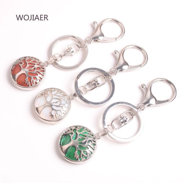 wojiaer wholesale 10pcs/lot natural stone tree of life keychain pendant car bag key ring men women jewelry dbm171, Slivery;golden
wojiaer wholesale 10pcs/lot natural stone tree of life keychain pendant car bag key ring men women jewelry dbm171, Slivery;golden