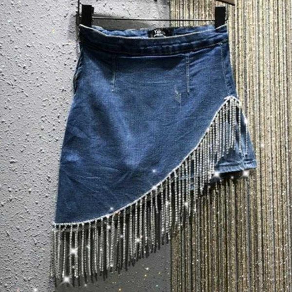 rhinestone tassel denim skirt women fashon spring and summer new high waist elastic slim hips irregular skirt1, Black
rhinestone tassel denim skirt women fashon spring and summer new high waist elastic slim hips irregular skirt1, Black