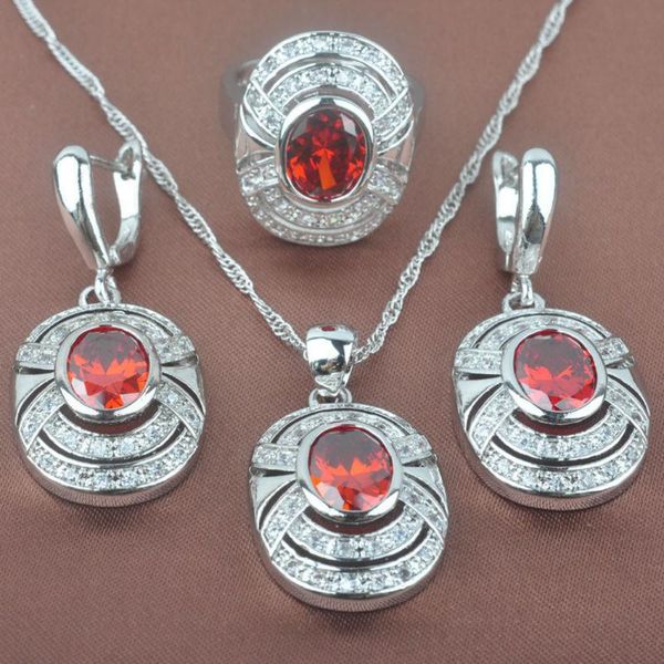 shining red created garnet zirconia women's silver color jewelry sets necklace pendant earrings ring tz097
shining red created garnet zirconia women's silver color jewelry sets necklace pendant earrings ring tz097