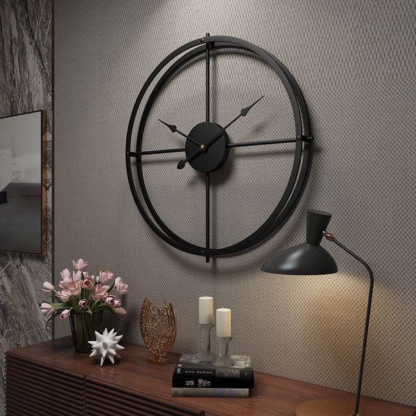 creative large vintage metal wall clock modern design for home office decor hanging living room classic brief metal wall watch 1008
creative large vintage metal wall clock modern design for home office decor hanging living room classic brief metal wall watch 1008