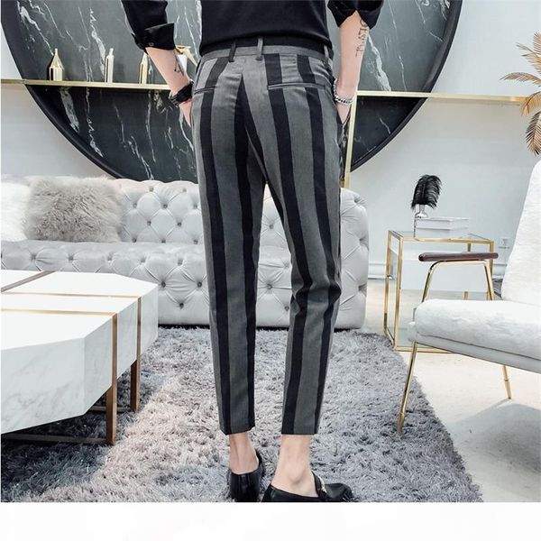 men suit pants stripe fashion business casual suit pants men original designer brand straight slim fit formal trousers ds50659, White;black
men suit pants stripe fashion business casual suit pants men original designer brand straight slim fit formal trousers ds50659, White;black
