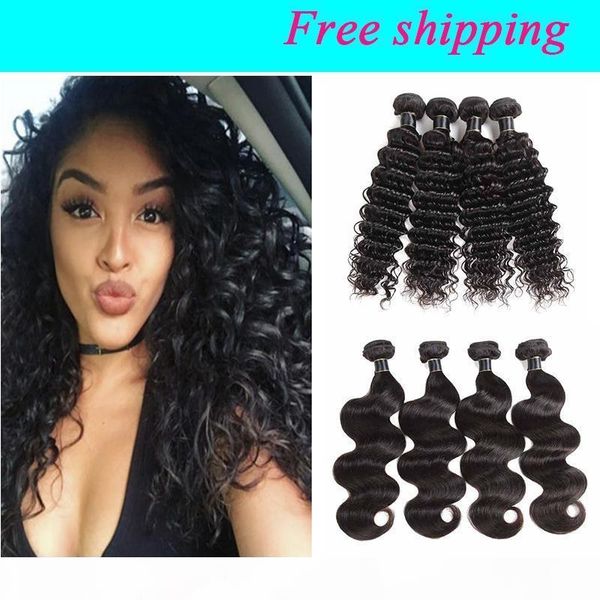 9a brazilian hair virgin deep wave bundles 3 or 4 pieces lot brazilian remy human hair extensions body wave, Black
9a brazilian hair virgin deep wave bundles 3 or 4 pieces lot brazilian remy human hair extensions body wave, Black