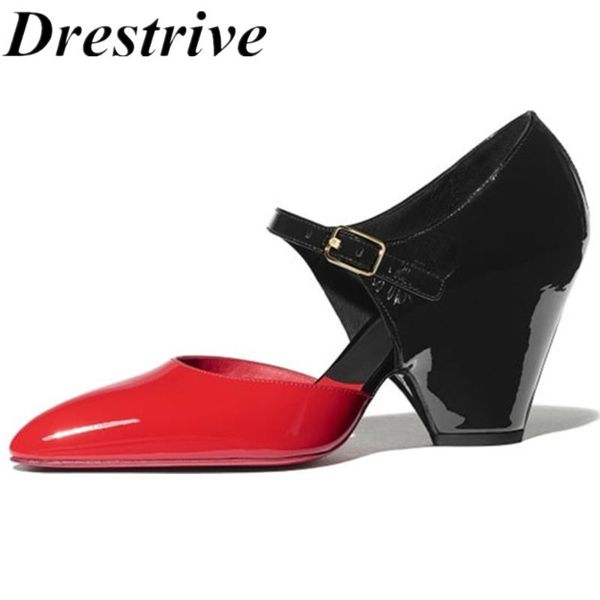 drestrive women pumps patent leather thick heels 2020 summer fashion shoes pointed toe tapered heel buckle dress white, Black
drestrive women pumps patent leather thick heels 2020 summer fashion shoes pointed toe tapered heel buckle dress white, Black