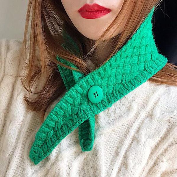 scarves korean female button woolen knitted shawl dual-use headband winter solid color cross fake collar neck guard warm scarf o74, Blue;gray
scarves korean female button woolen knitted shawl dual-use headband winter solid color cross fake collar neck guard warm scarf o74, Blue;gray