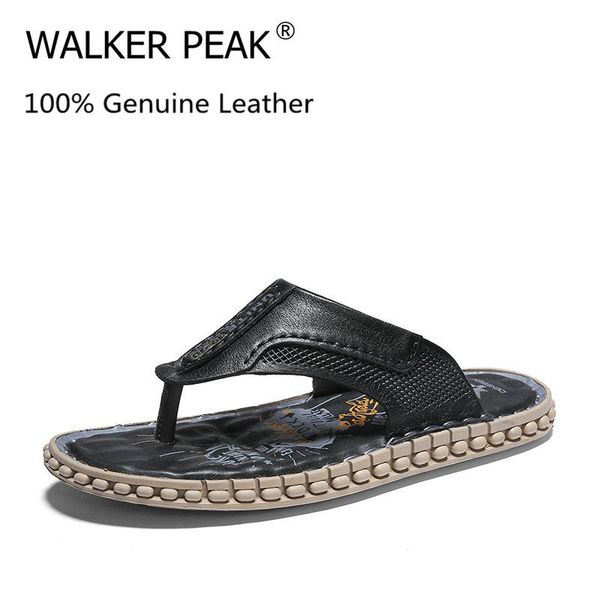 slippers 100% genuine leather men's flip flops fashion beach casual sandals summer shoes for men outside zapatos hombre, Black
slippers 100% genuine leather men's flip flops fashion beach casual sandals summer shoes for men outside zapatos hombre, Black
