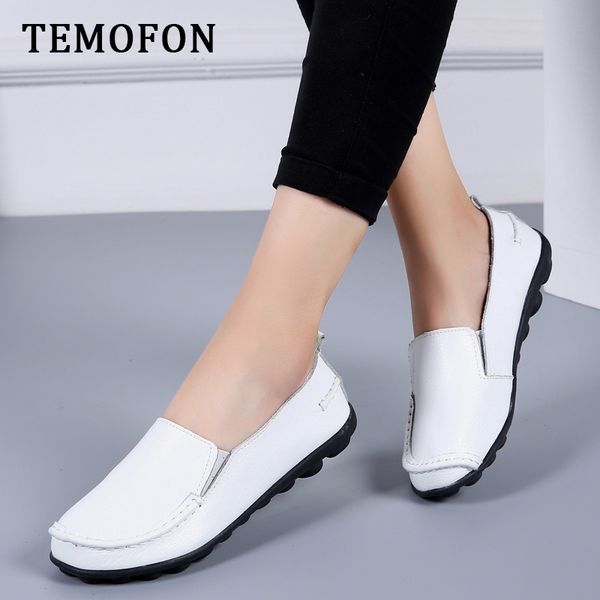 temofon new woman soft casual genuine leather flats slip on loafers plus size women shoes hvt998 1006, Black;white
temofon new woman soft casual genuine leather flats slip on loafers plus size women shoes hvt998 1006, Black;white