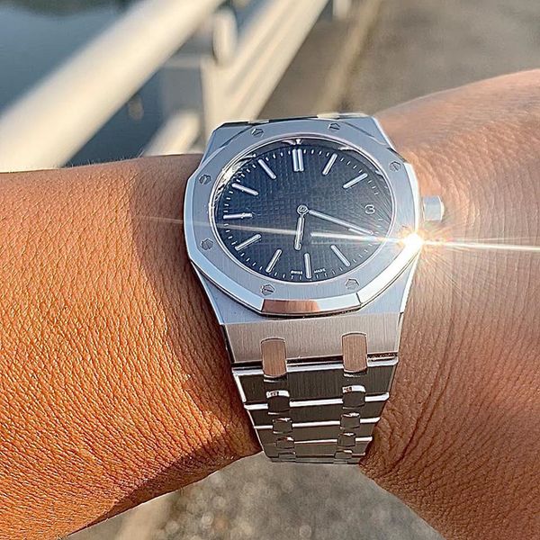 christmas gifts mens watches 15202 montre de luxe men watch 2121 movement watches automatic watch 39mm designer watches orologio di lusso f2, Slivery;brown
christmas gifts mens watches 15202 montre de luxe men watch 2121 movement watches automatic watch 39mm designer watches orologio di lusso f2, Slivery;brown